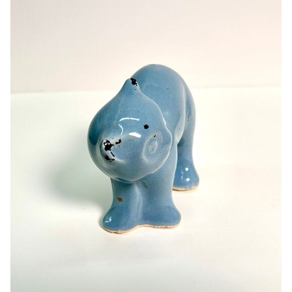 Scaredy Cat Planter in Vintage Blue, MCM Small McCoy Syle Ceramic Fall Decor - Picture 2 of 6